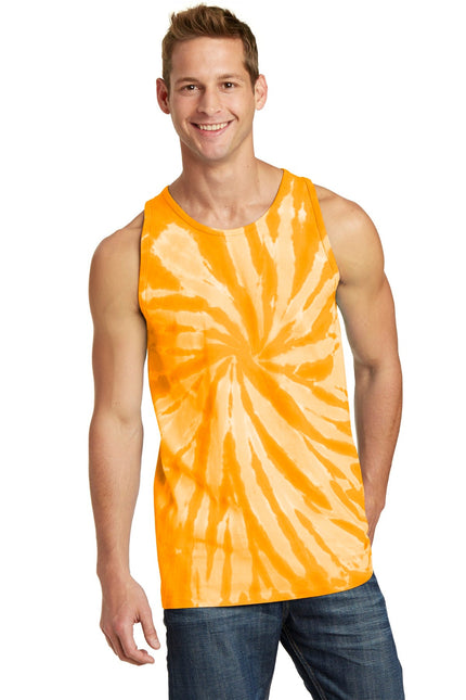 Port & Company Tie-Dye Tank Top. PC147TT - Gold - Union Prints