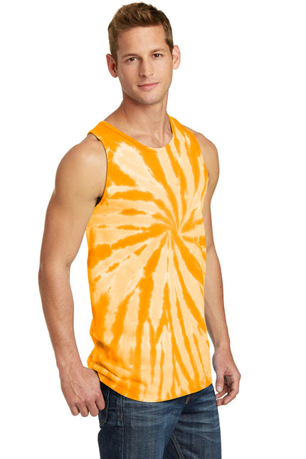 Port & Company Tie-Dye Tank Top. PC147TT - Gold - Union Prints