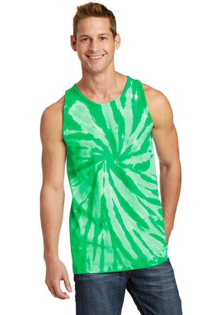 Port & Company Tie-Dye Tank Top. PC147TT - Kelly - Union Prints