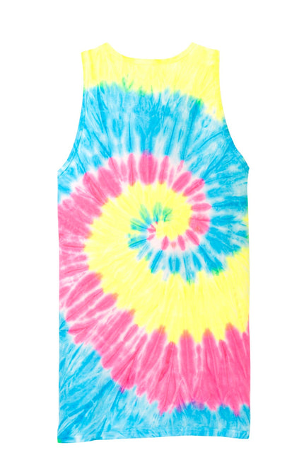 Port & Company Tie-Dye Tank Top. PC147TT - Neon Rainbow - Union Prints