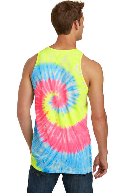 Port & Company Tie-Dye Tank Top. PC147TT - Neon Rainbow - Union Prints