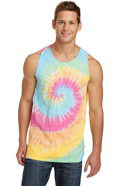 Port & Company Tie-Dye Tank Top. PC147TT - Pastel Rainbow - Union Prints