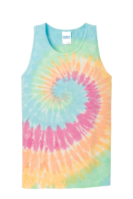 Port & Company Tie-Dye Tank Top. PC147TT - Pastel Rainbow - Union Prints