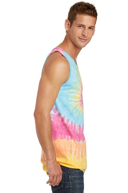 Port & Company Tie-Dye Tank Top. PC147TT - Pastel Rainbow - Union Prints
