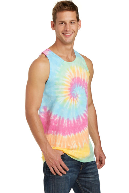 Port & Company Tie-Dye Tank Top. PC147TT - Pastel Rainbow - Union Prints