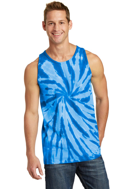 Port & Company Tie-Dye Tank Top. PC147TT - Royal - Union Prints