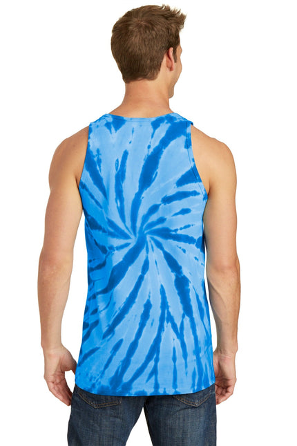 Port & Company Tie-Dye Tank Top. PC147TT - Royal - Union Prints