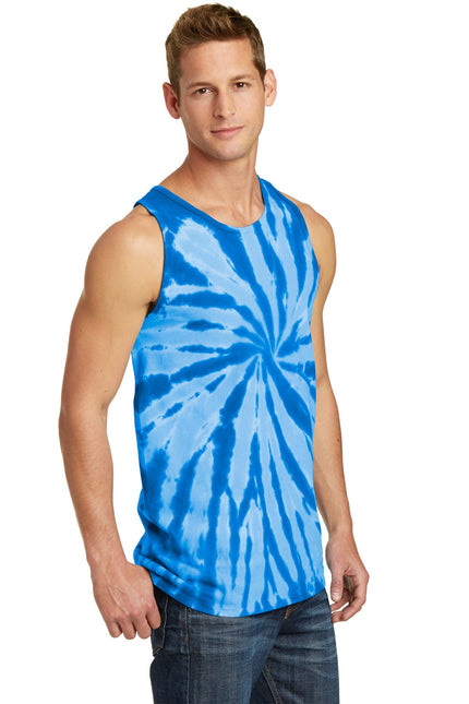 Port & Company Tie-Dye Tank Top. PC147TT - Royal - Union Prints