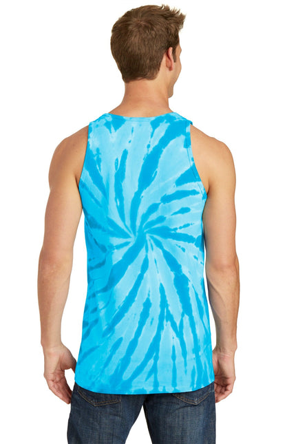 Port & Company Tie-Dye Tank Top. PC147TT - Turquoise - Union Prints
