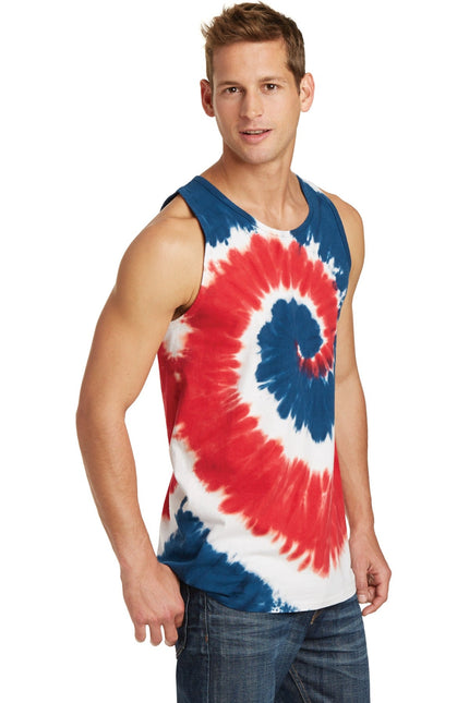 Port & Company Tie-Dye Tank Top. PC147TT - USA Rainbow - Union Prints