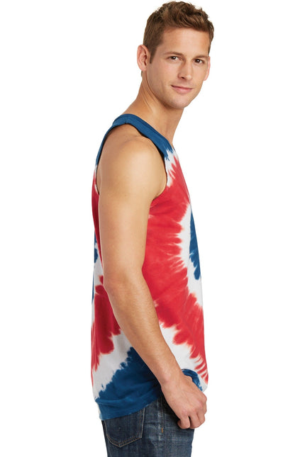 Port & Company Tie-Dye Tank Top. PC147TT - USA Rainbow - Union Prints
