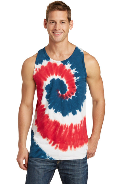 Port & Company Tie-Dye Tank Top. PC147TT - USA Rainbow - Union Prints