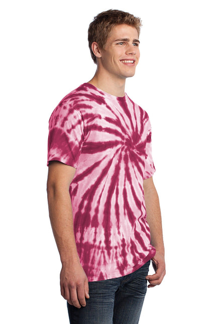 Port & Company - Tie-Dye Tee. PC147 - Maroon - Union Prints