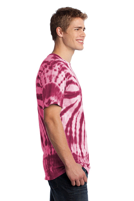 Port & Company - Tie-Dye Tee. PC147 - Maroon - Union Prints