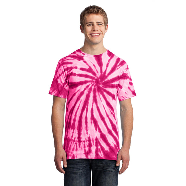 Port & Company - Tie-Dye Tee. PC147 - Pink - Union Prints