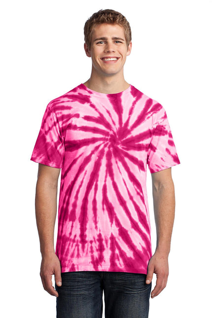 Port & Company - Tie-Dye Tee. PC147 - Pink - Union Prints