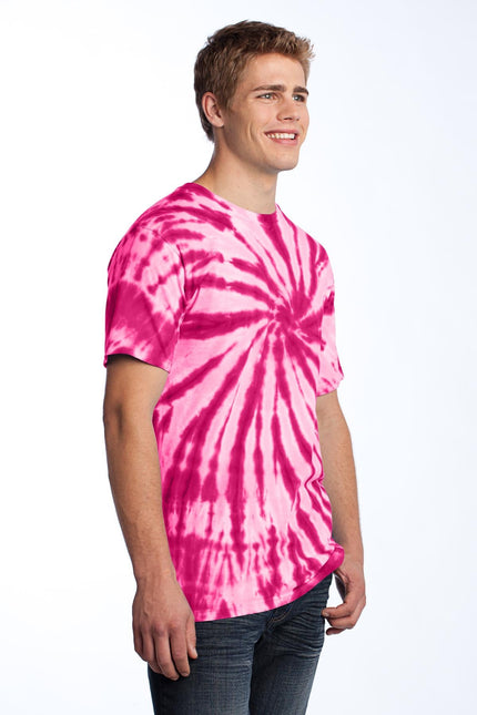 Port & Company - Tie-Dye Tee. PC147 - Pink - Union Prints