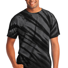 Port & Company - Tiger Stripe Tie-Dye Tee. PC148 - Black - Union Prints