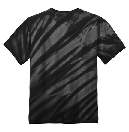 Port & Company - Tiger Stripe Tie-Dye Tee. PC148 - Black - Union Prints
