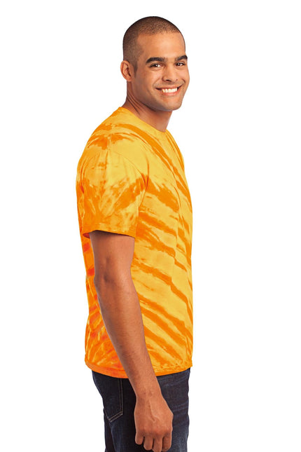 Port & Company - Tiger Stripe Tie-Dye Tee. PC148 - Gold - Union Prints