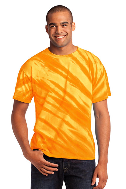 Port & Company - Tiger Stripe Tie-Dye Tee. PC148 - Gold - Union Prints