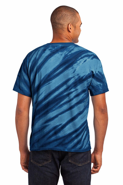 Port & Company - Tiger Stripe Tie-Dye Tee. PC148 - Navy - Union Prints