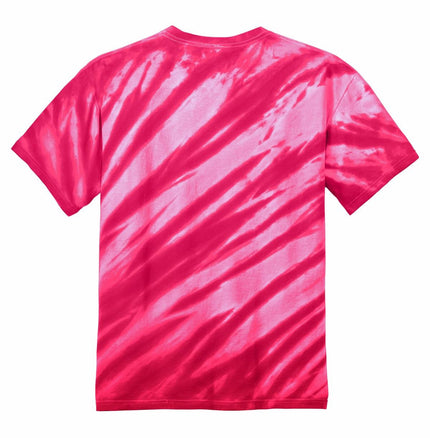 Port & Company - Tiger Stripe Tie-Dye Tee. PC148 - Pink - Union Prints