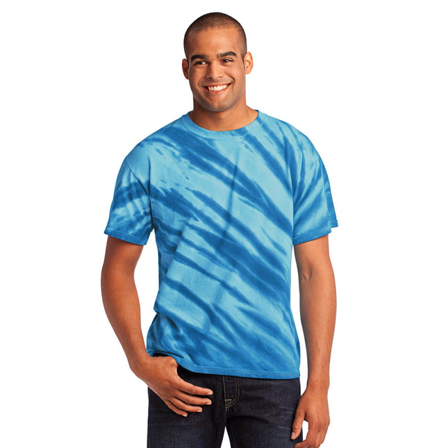 Port & Company - Tiger Stripe Tie-Dye Tee. PC148 - Royal - Union Prints