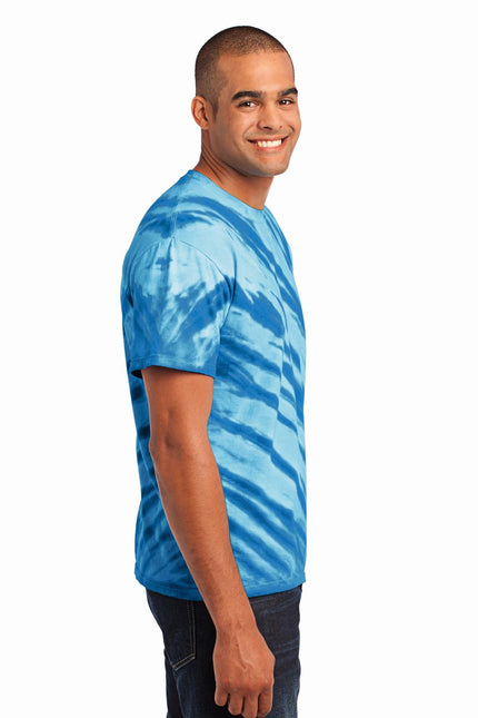 Port & Company - Tiger Stripe Tie-Dye Tee. PC148 - Royal - Union Prints