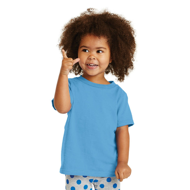 Port & Company Toddler Core Cotton Tee. CAR54T - Aquatic Blue - Union Prints