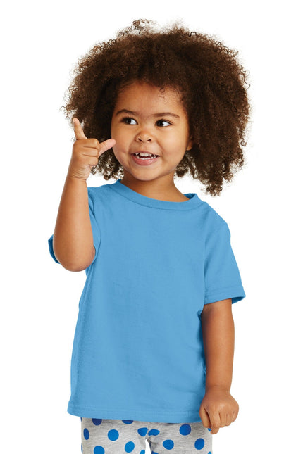 Port & Company Toddler Core Cotton Tee. CAR54T - Aquatic Blue - Union Prints