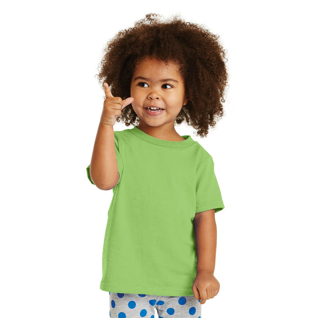 Port & Company Toddler Core Cotton Tee. CAR54T - Lime - Union Prints