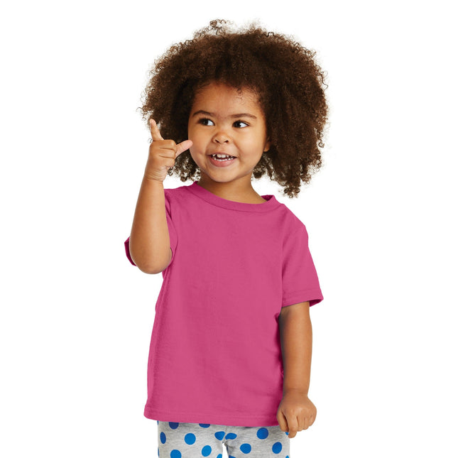 Port & Company Toddler Core Cotton Tee. CAR54T - Sangria - Union Prints