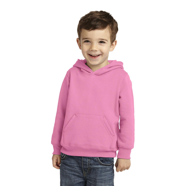 Port & Company Toddler Core Fleece Pullover Hooded Sweatshirt. CAR78TH - Candy Pink - Union Prints