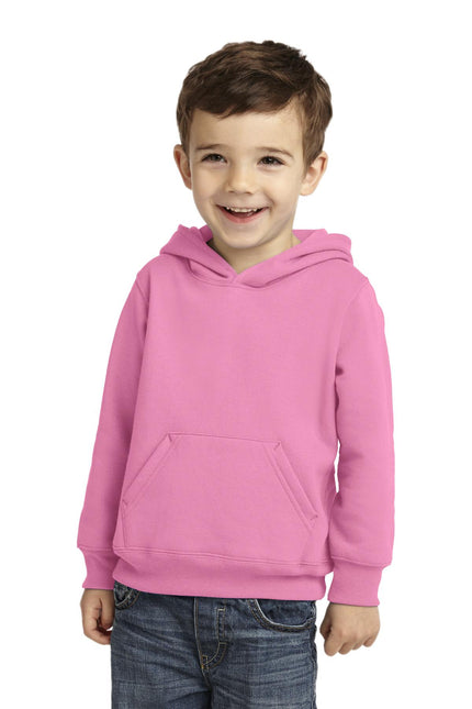 Port & Company Toddler Core Fleece Pullover Hooded Sweatshirt. CAR78TH - Candy Pink - Union Prints