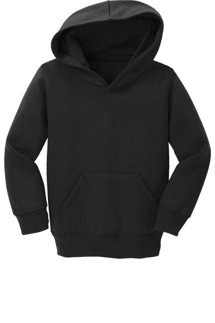 Port & Company Toddler Core Fleece Pullover Hooded Sweatshirt. CAR78TH - Jet Black - Union Prints
