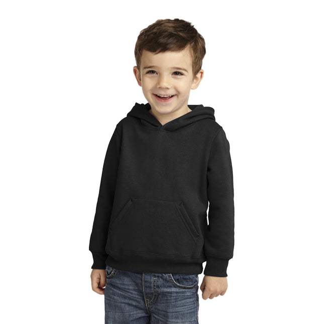 Port & Company Toddler Core Fleece Pullover Hooded Sweatshirt. CAR78TH - Jet Black - Union Prints