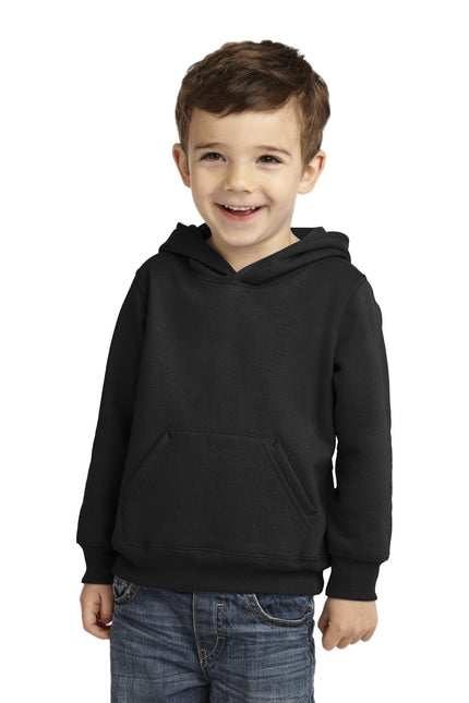 Port & Company Toddler Core Fleece Pullover Hooded Sweatshirt. CAR78TH - Jet Black - Union Prints