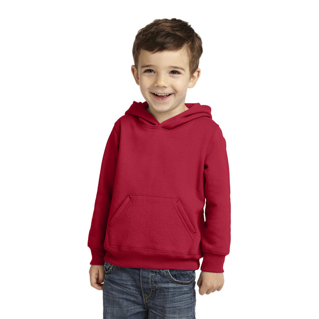 Port & Company Toddler Core Fleece Pullover Hooded Sweatshirt. CAR78TH - Red - Union Prints