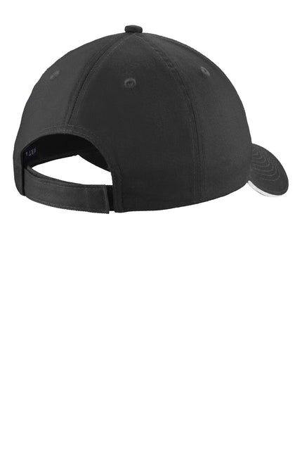Port & Company Unstructured Sandwich Bill Cap. C919 - Black/ White - Union Prints