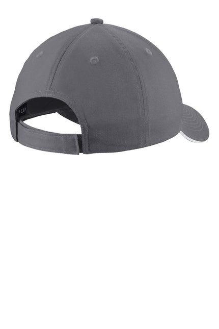 Port & Company Unstructured Sandwich Bill Cap. C919 - Charcoal/ White - Union Prints