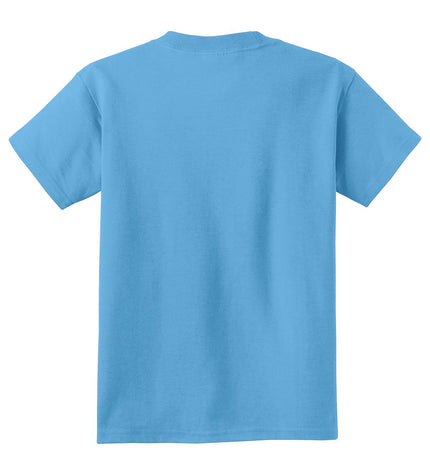 Port & Company - Youth Core Cotton Tee. PC54Y - Aquatic Blue - Union Prints
