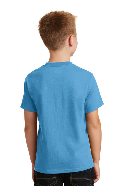 Port & Company - Youth Core Cotton Tee. PC54Y - Aquatic Blue - Union Prints