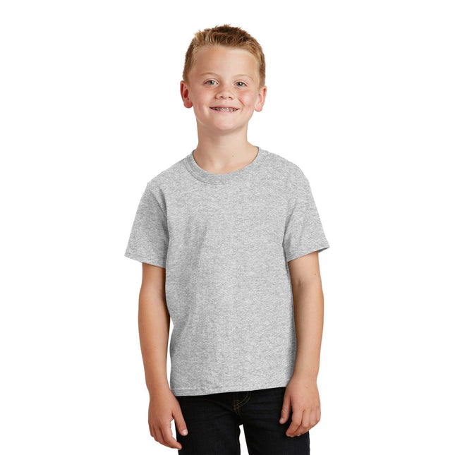 Port & Company - Youth Core Cotton Tee. PC54Y - Ash - Union Prints