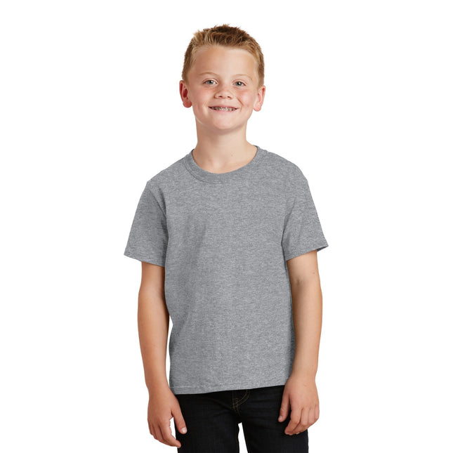 Port & Company - Youth Core Cotton Tee. PC54Y - Athletic Heather - Union Prints