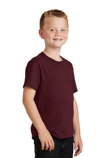 Port & Company - Youth Core Cotton Tee. PC54Y - Athletic Maroon - Union Prints