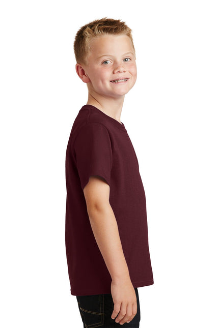 Port & Company - Youth Core Cotton Tee. PC54Y - Athletic Maroon - Union Prints