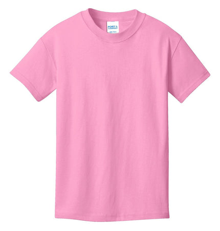 Port & Company - Youth Core Cotton Tee. PC54Y - Candy Pink - Union Prints