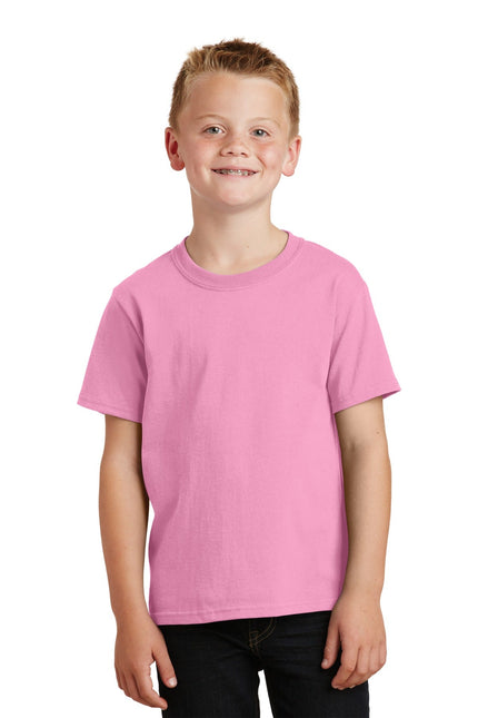 Port & Company - Youth Core Cotton Tee. PC54Y - Candy Pink - Union Prints
