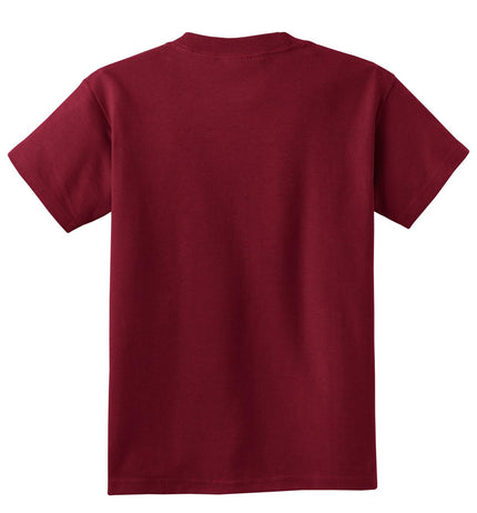 Port & Company - Youth Core Cotton Tee. PC54Y - Cardinal - Union Prints